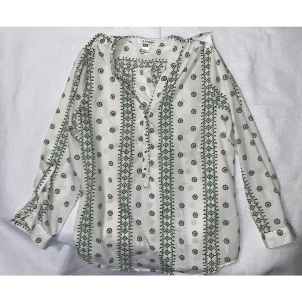Women's HANNAH White and green size M Shirt silky
